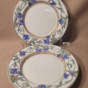 Dansk Umbrian Flowers (Lot of 2) Bread & Butter Plates (7 3/8") EXCELLENT!